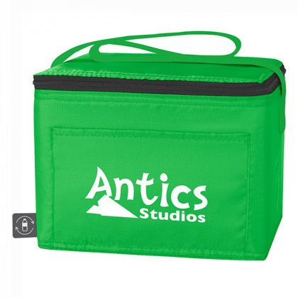 Printed 100% RPET Non-Woven Cooler Bag - Kelly Green