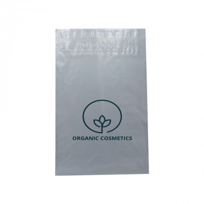 Custom Logo 100% Recycled 6 x 9 Gray Poly Mailer - Back