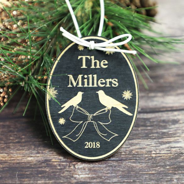 Christmas Doves Personalized Family Ornament