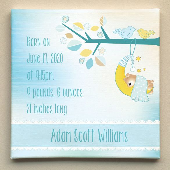 Personalized Wall Art for Baby Boy | Customized Baby Boy Gift