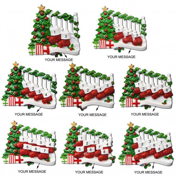 Hanging Stockings Personalized Family Ornament