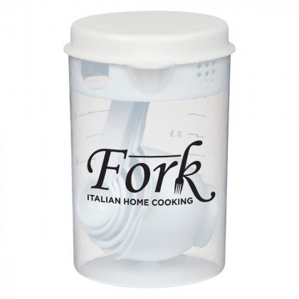 Logo Imprinted 7-Piece Measuring Set - White