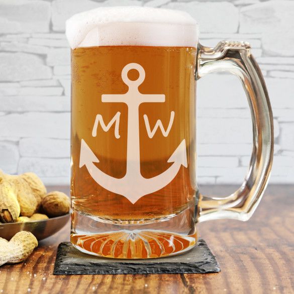 High Seas Custom Etched Beer Mug 12oz