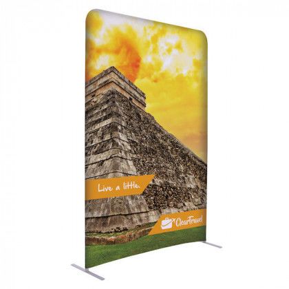 Tall Full Color 5 Ft Stretch Fabric Custom Display Wall | Promotional Trade Show Displays | Business Logo Printed Wall Displays