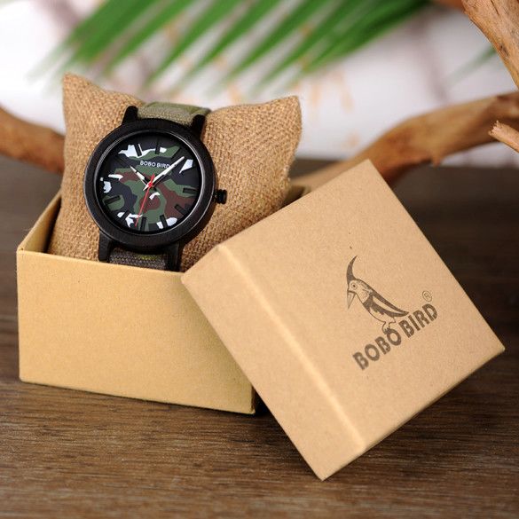 Personalized Camouflage Wood Watch