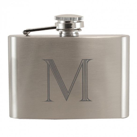 Pocket Flask with Single Letter