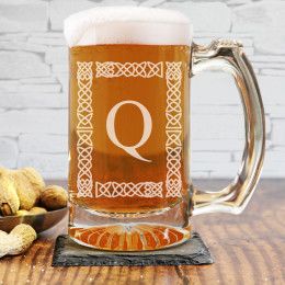 Celtic Design Custom Etched Beer Mug 12oz