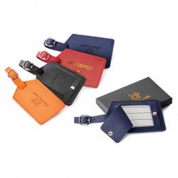 Promo Toscano Genuine Leather Luggage Tag | Custom Travel Gifts