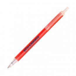 Printed Amber Frost Click Pen - Red