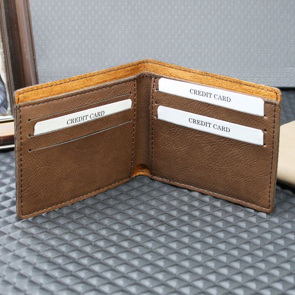 Personalized Brown Poker Wallet | Custom Made Poker Wallets