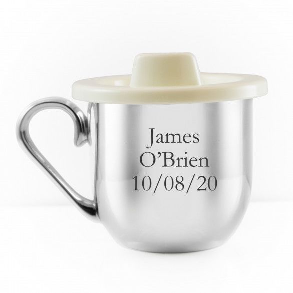 Engraved Teddy Bear Baby Cup with Sippy Lid