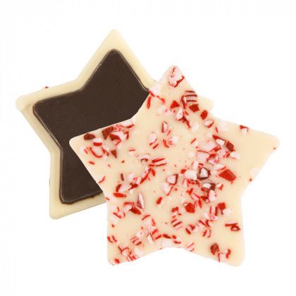 Wrapped Peppermint Bark Shapes Imprinted Star