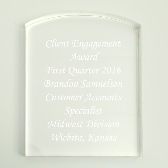 Freestanding Acrylic Arch Award