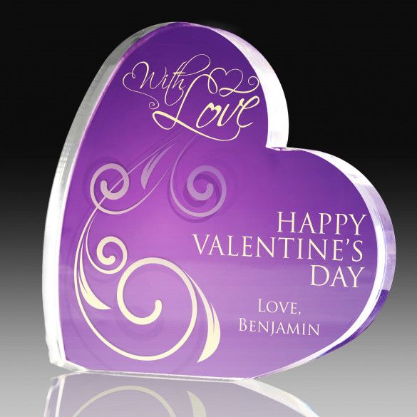 Customized Purple Heart Decoration | Custom Heart for Her