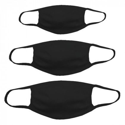 Blank Filter Pocket 3-Layer Mask - Youth and Adult - Black