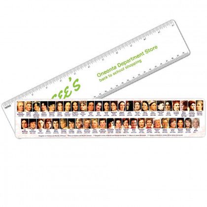 Plastic First Ladies Wide 12" Logo Ruler