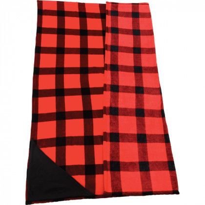 Buffalo Plaid Ultra Plush Logo Throw Blanket - Red/black