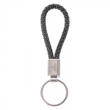 Custom Logo Braided Leatherette Key Chain 