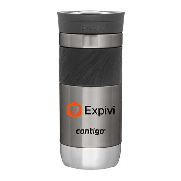 Contigo Byron Snap-Seal Travel Mug, Gun Metal Stainless Steel, 16-oz.