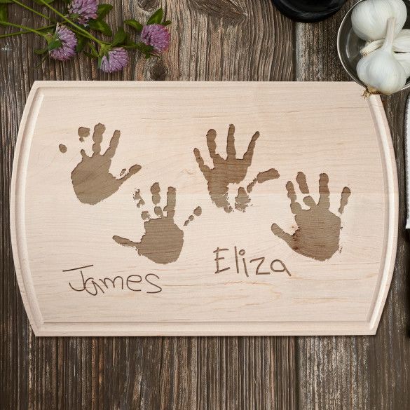 Custom Handprints Large Maple Cutting Board