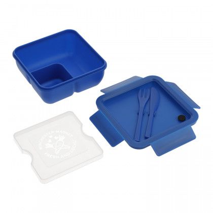 Imprinted Recycled Plastic Lunch To Go Set - Components