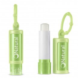 Imprinted Fun Sun SPF 15 Lip Balm in Holder - Lime green