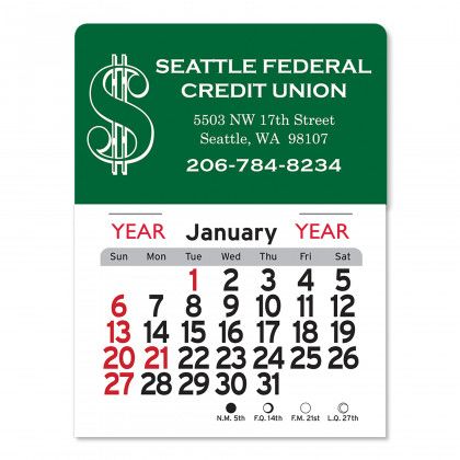 Peel-N-Stick® Calendar - Dollar Sign