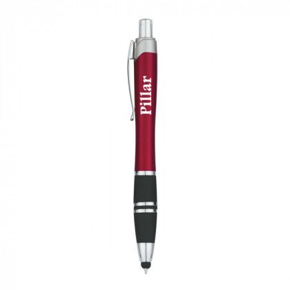 Red Promotional Click Stylus Pen Custom Logo