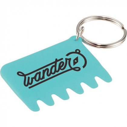 Silicone Keyboard Brush Key Ring Promotion Mint Green