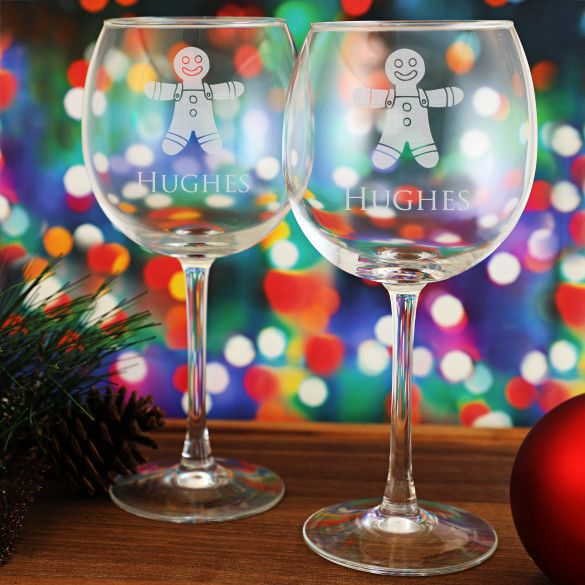 Holiday Gingerbread Man Classic Wine Glass - 16oz