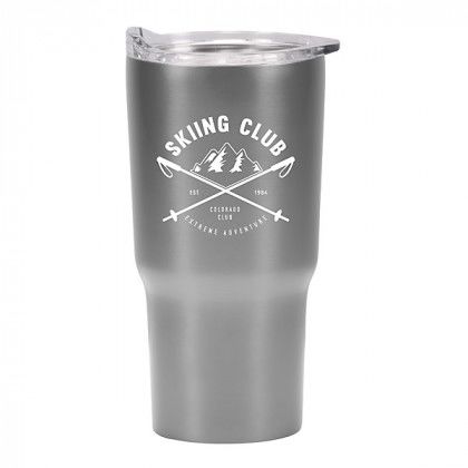 Husky Travel Tumbler Custom Imprinted Silver