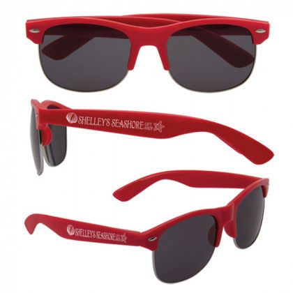 Company Promotion Half Frame Sunglasses- Red
