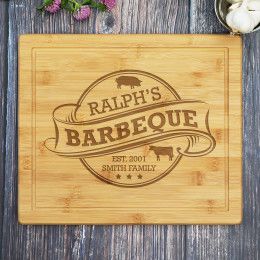 Personalized Barbeque Design Bamboo Cutting Board