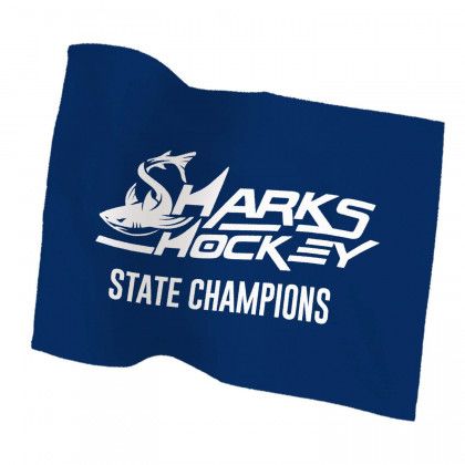 Printed Rally Towel in Colors 15" x 18" - Blue