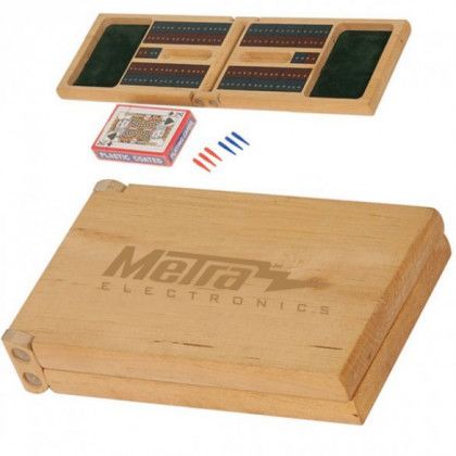 Custom Engraved Cribbage Set with Low Minimum | Custom Card & Dice Game Gifts | Custom Wooden Game Sets
