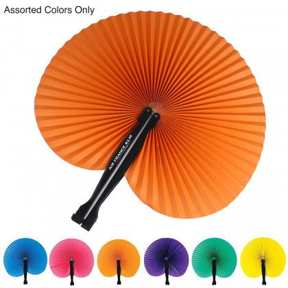 Logo Imprinted Colorful Folding Fan | Custom Hand Fans