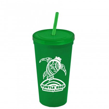 Promotional Sport Sipper 24 oz - Green Tumbler