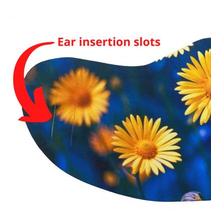 Full Color One-Ply Polyester Daily Face Cover - Ear Slots Full Color One-Ply Polyester Daily Face Cover - Ear Slots