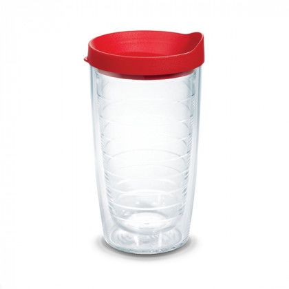 Full Color 16 oz. Classic Tervis with Lid red