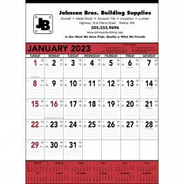 Red and Black Wall Calendar Promotion