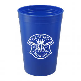 Logo Imprinted Solid 16 oz Stadium Cup - Blue