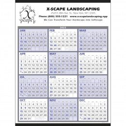 Blue and Grey Span-A-Year Calendar Custom Printed