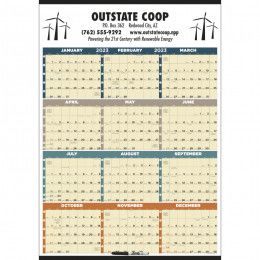 Laminated Time Management Span-A-Year Calendar Promotion