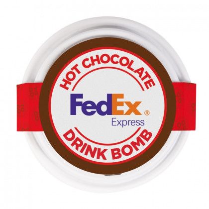 Customized To-Go Cup with Hot Cocoa Bomb - top view