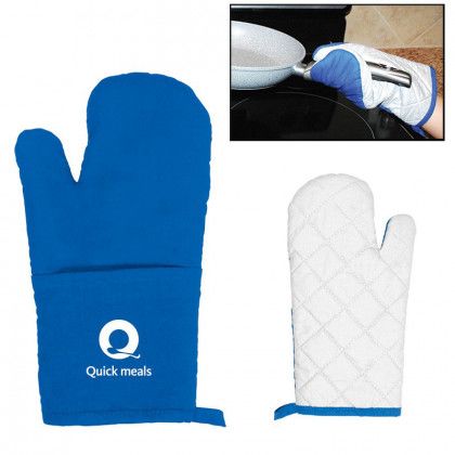 Blue Oven Mitt | Branded Oven Mitts with Your Logo