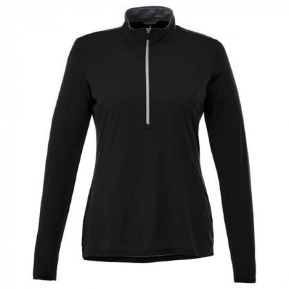 Custom Women's Vega Tech Quarter Zip - Black