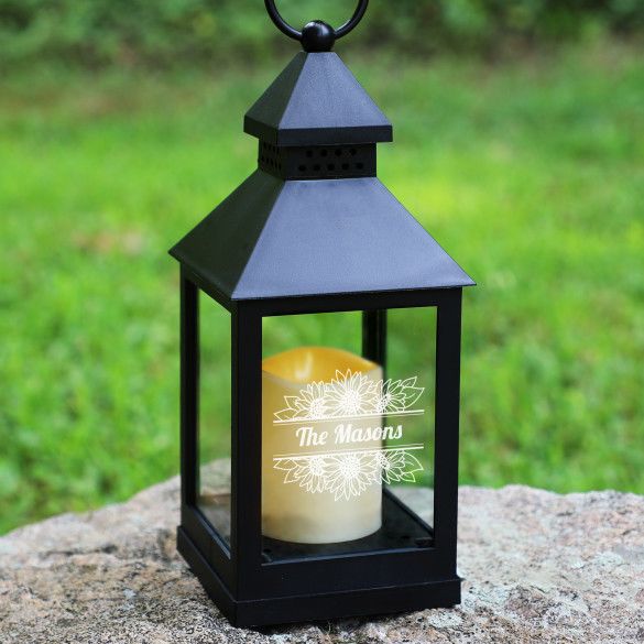 Sunflower Garden Personalized Candle Lantern
