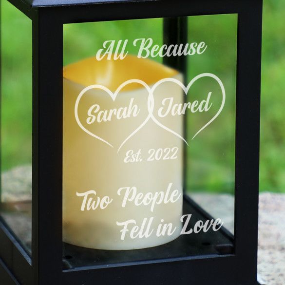 All Because of Love Lighted Lantern For Couple