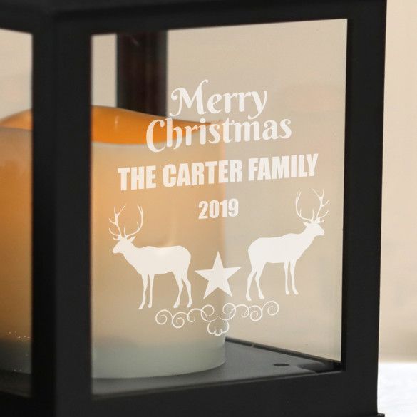 Reindeer Customized Lantern | Personalized Gifts For Home