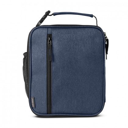 Custom Austin Nylon Collection Lunch Bag - Heather navy blue